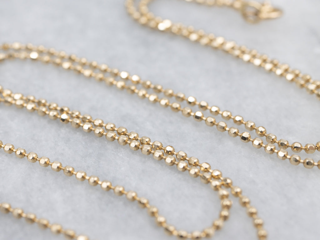 Italian Gold Beaded Ball Chain