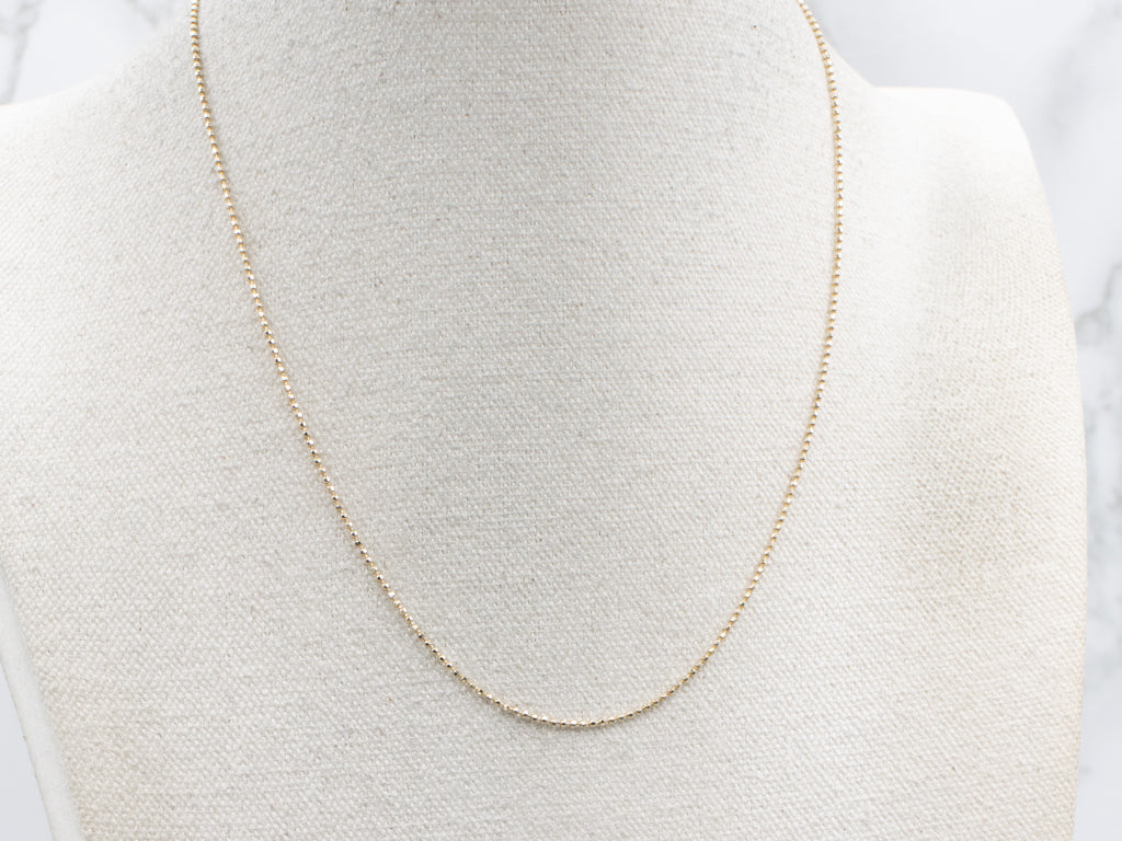 Italian Gold Beaded Ball Chain