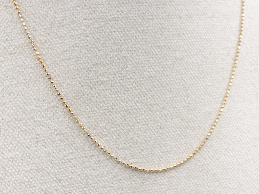 Italian Gold Beaded Ball Chain