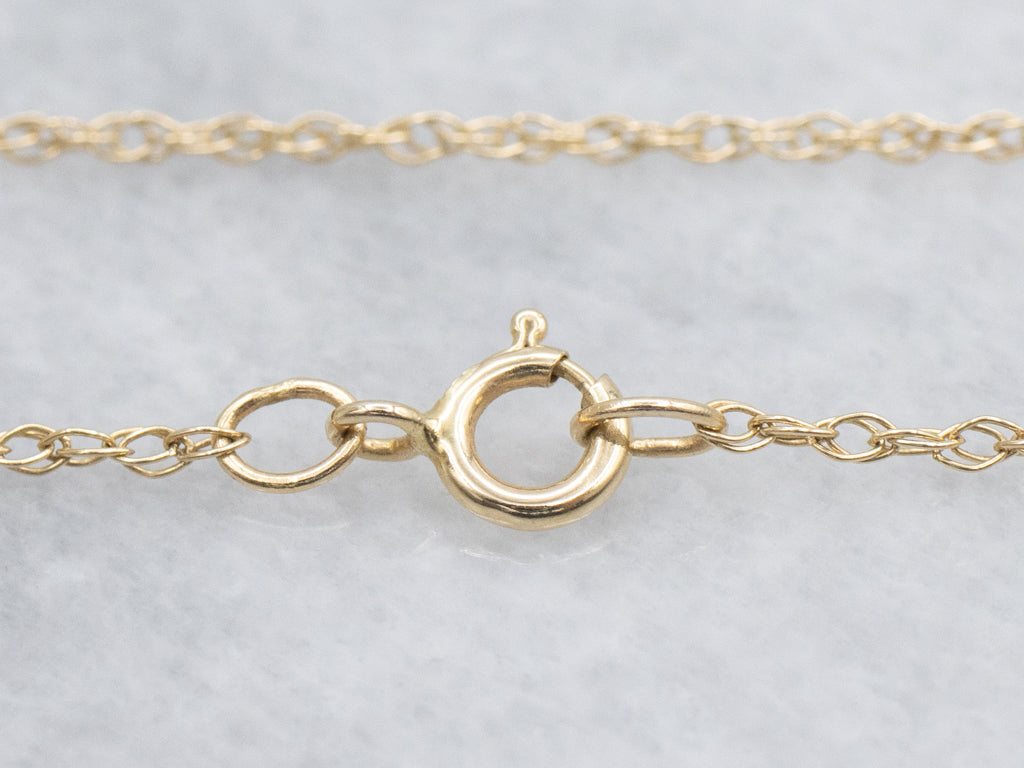 Dainty Gold Rope Chain with Spring Ring Clasp