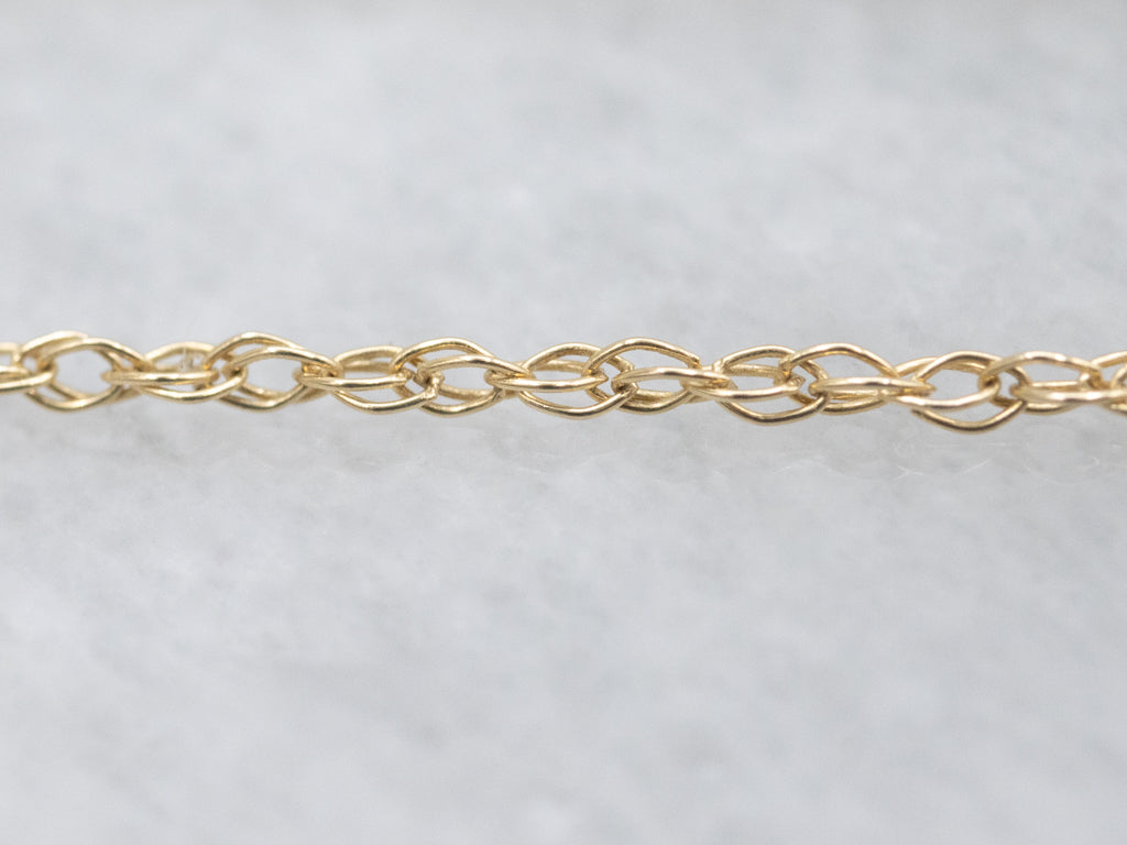 Dainty Gold Rope Chain with Spring Ring Clasp