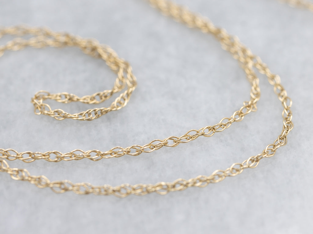 Dainty Gold Rope Chain with Spring Ring Clasp