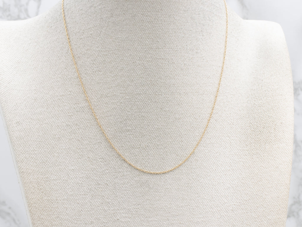 Dainty Gold Rope Chain with Spring Ring Clasp