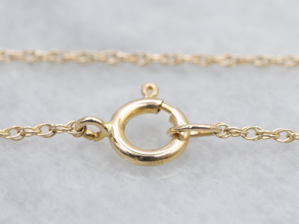 Thin Yellow Gold Rope Chain