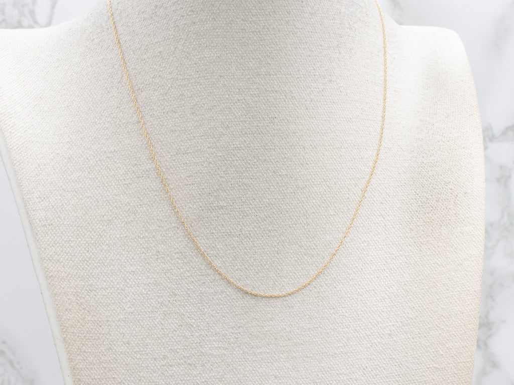 Thin Yellow Gold Rope Chain
