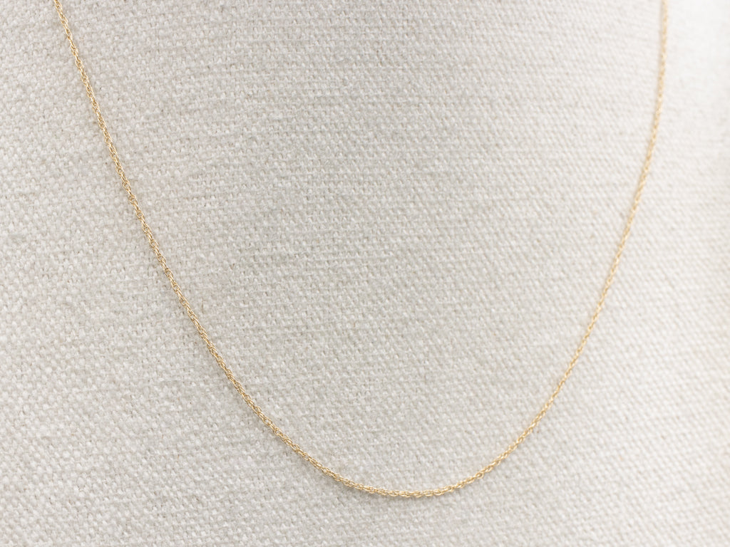 Thin Yellow Gold Rope Chain