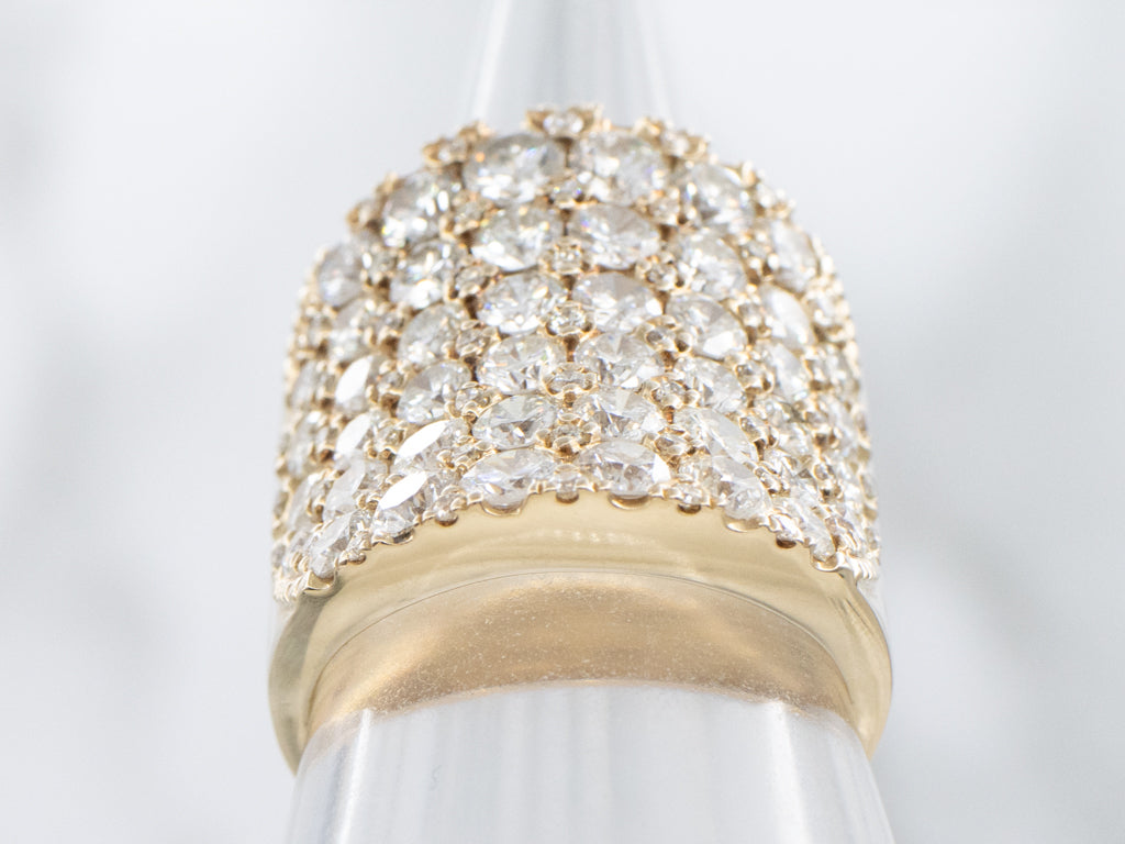Brilliant Diamond Encrusted Cocktail Ring