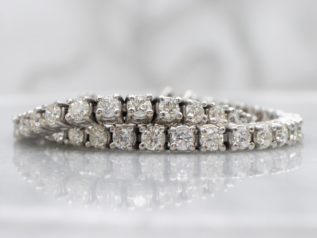 Brilliant Diamond White Gold Tennis Bracelet