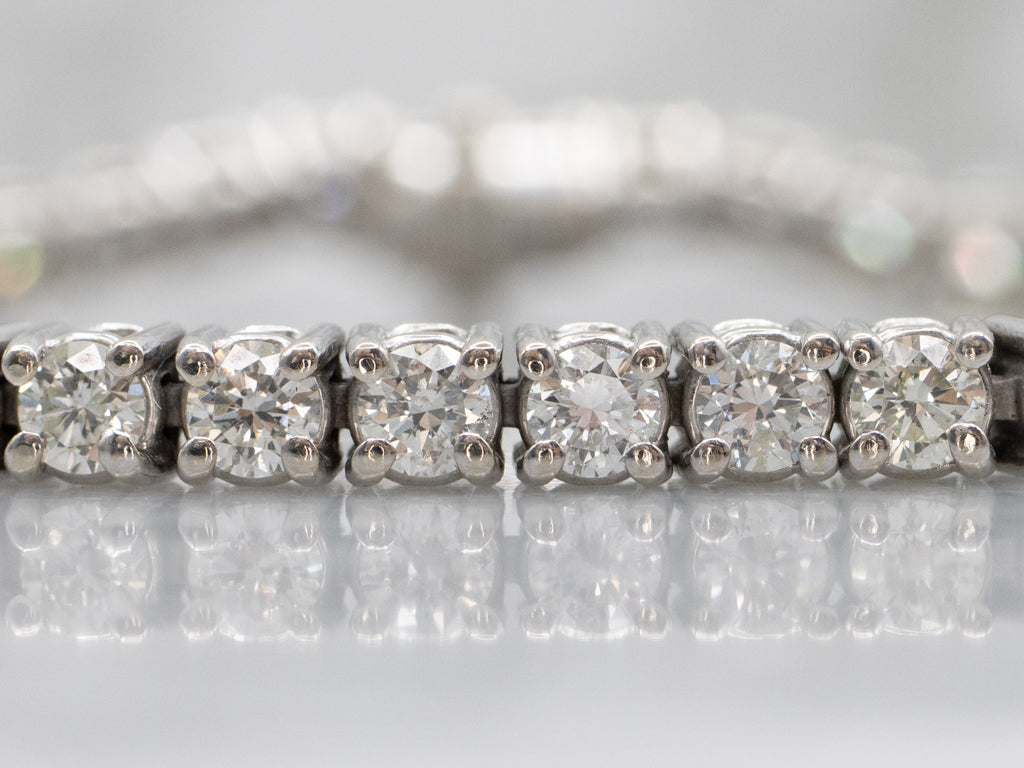 Brilliant Diamond White Gold Tennis Bracelet