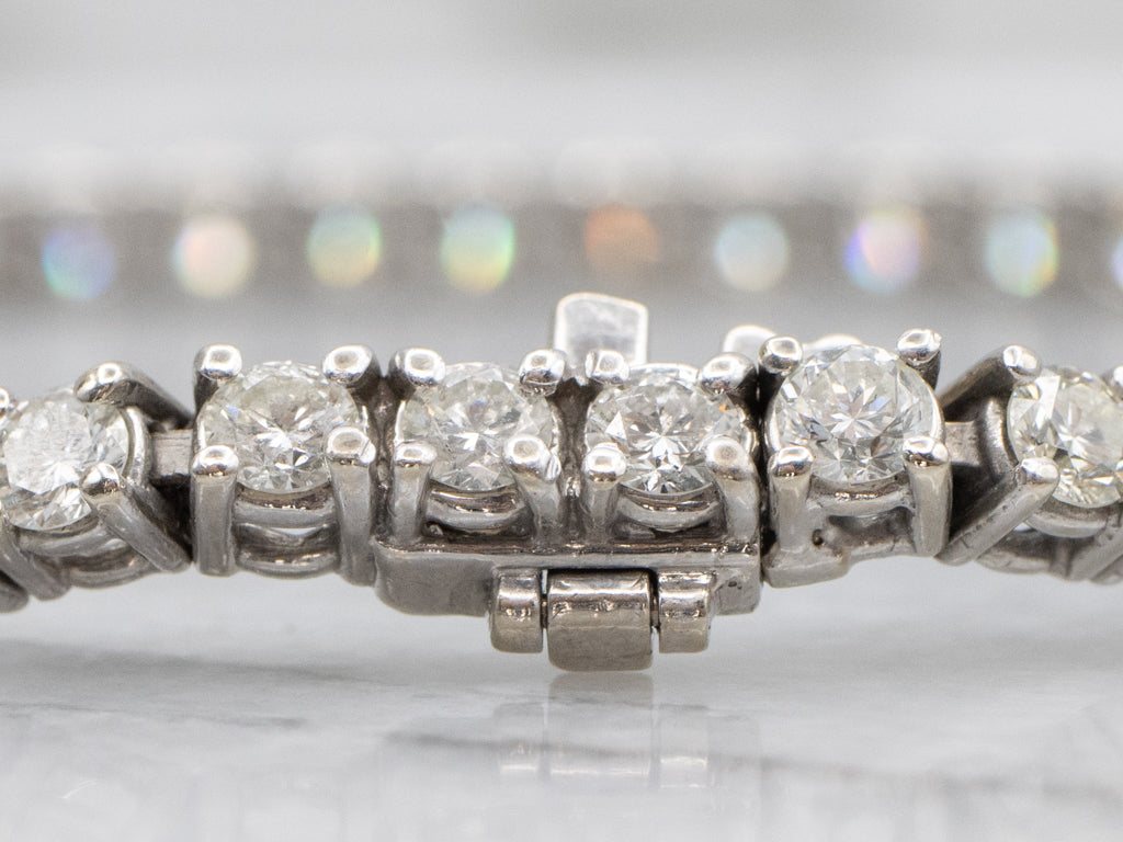 Brilliant Diamond White Gold Tennis Bracelet
