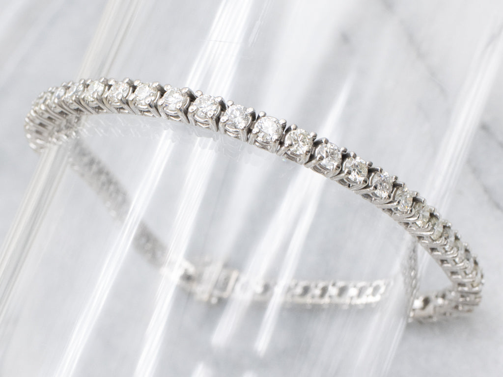 Brilliant Diamond White Gold Tennis Bracelet