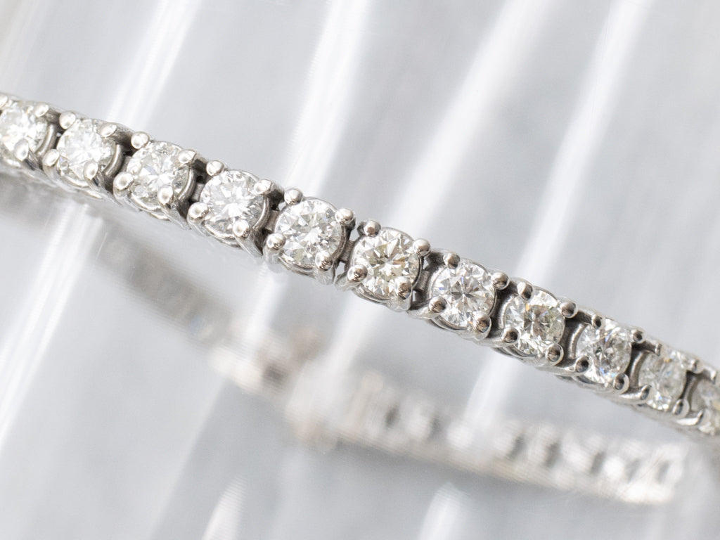 Brilliant Diamond White Gold Tennis Bracelet