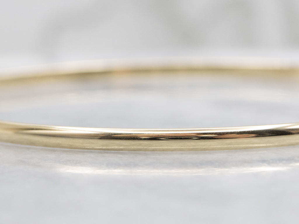 Polished Yellow Gold Bangle Bracelet