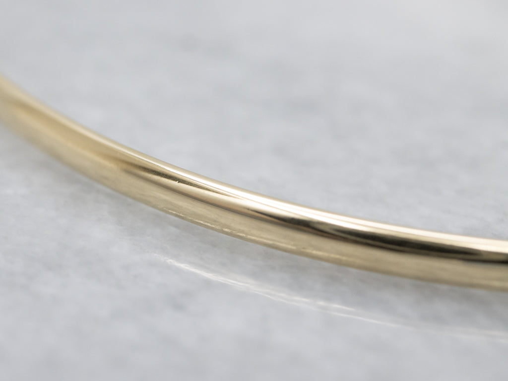 Polished Yellow Gold Bangle Bracelet