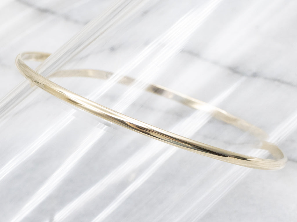 Polished Yellow Gold Bangle Bracelet