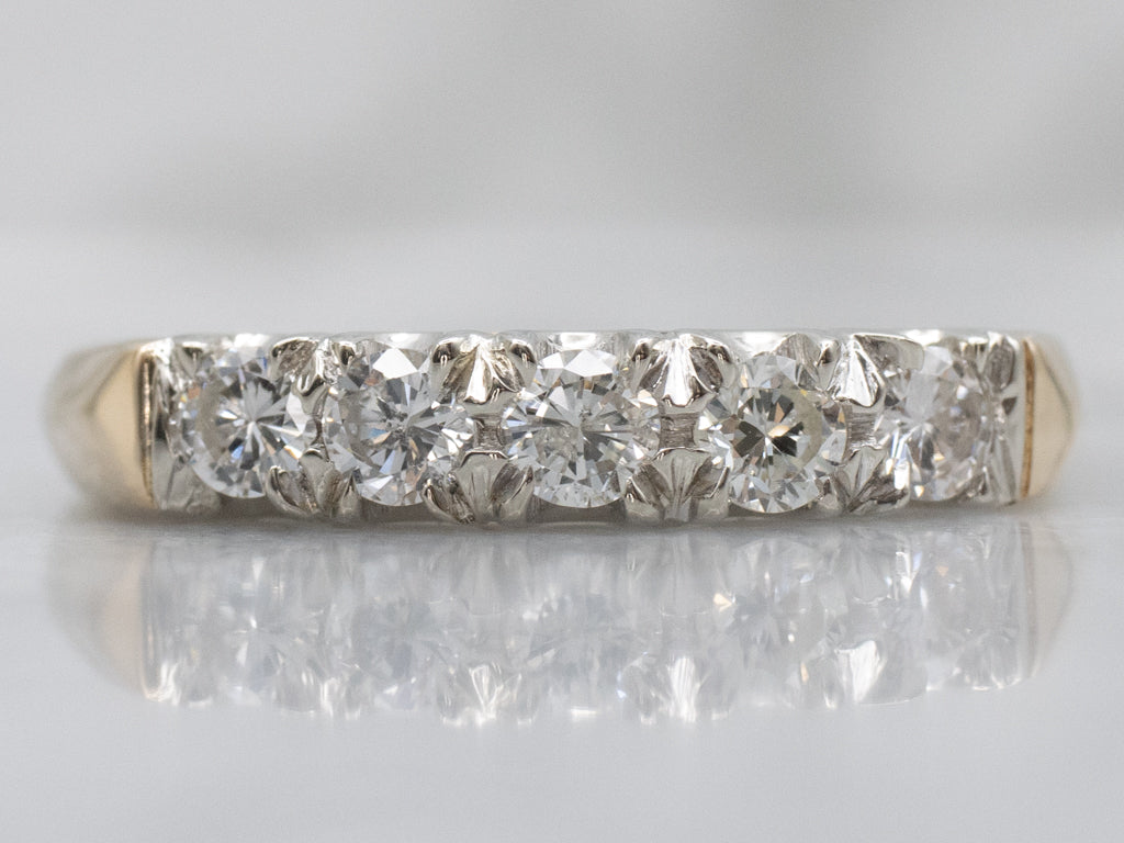 Brilliant Diamond Two-Tone Gold Band