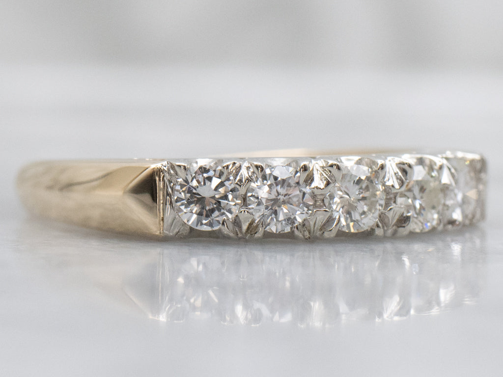 Brilliant Diamond Two-Tone Gold Band