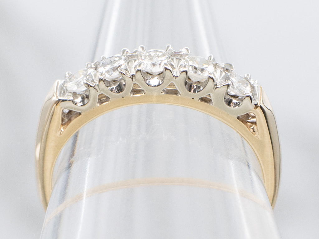 Brilliant Diamond Two-Tone Gold Band