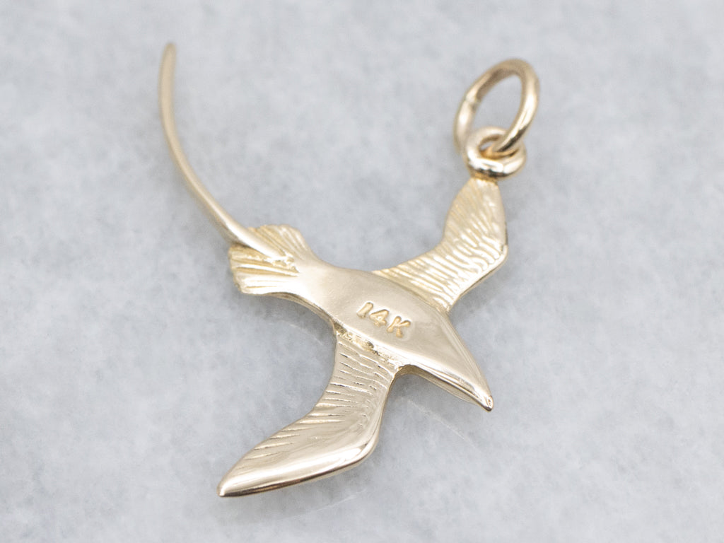 Bermuda Longtail Yellow Gold Bird Pendant