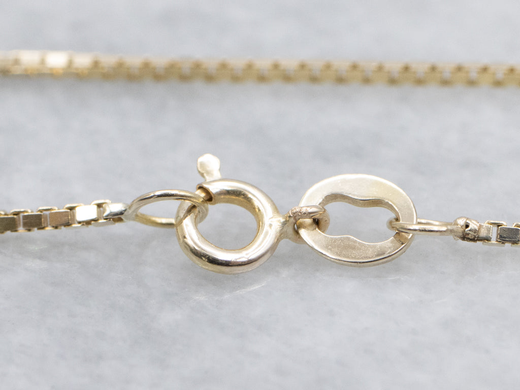 Yellow Gold Box-Link Chain