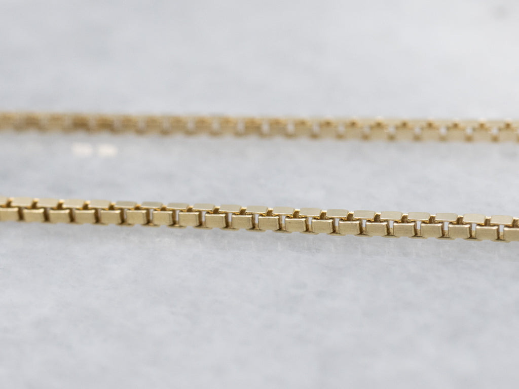 Yellow Gold Box-Link Chain