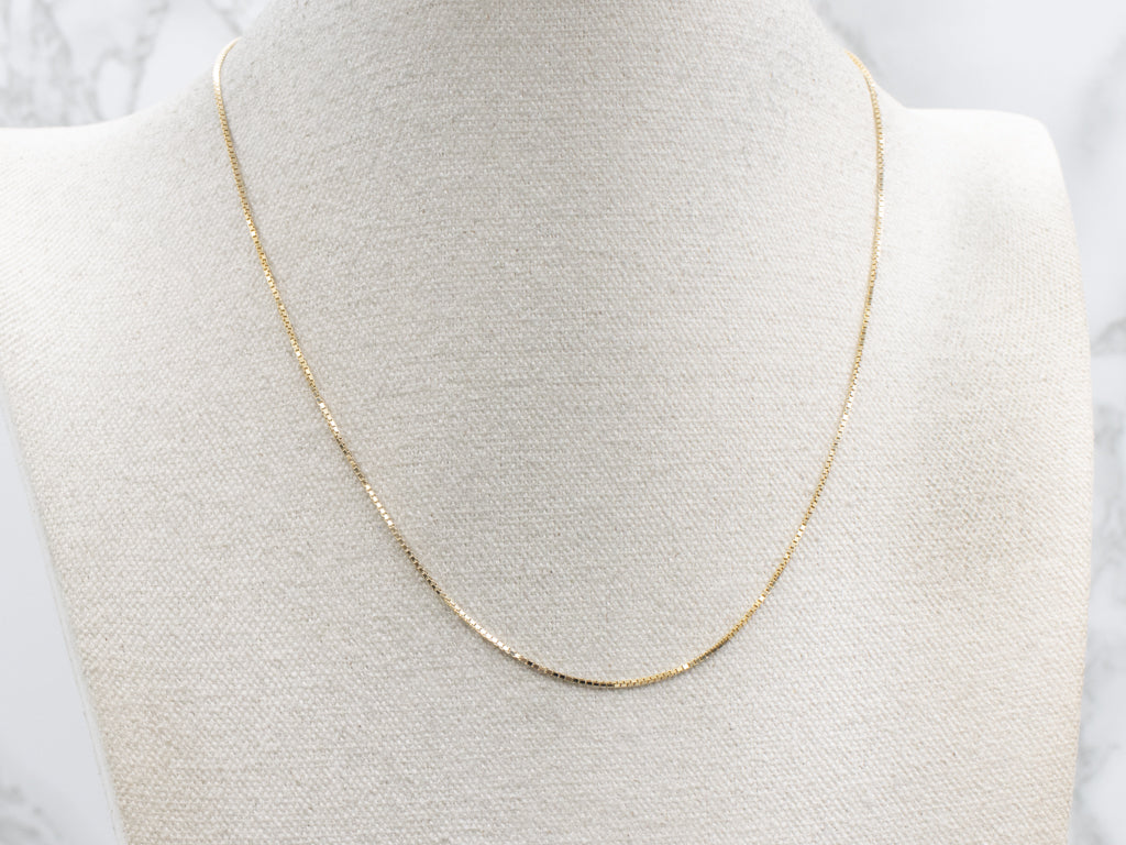 Yellow Gold Box-Link Chain