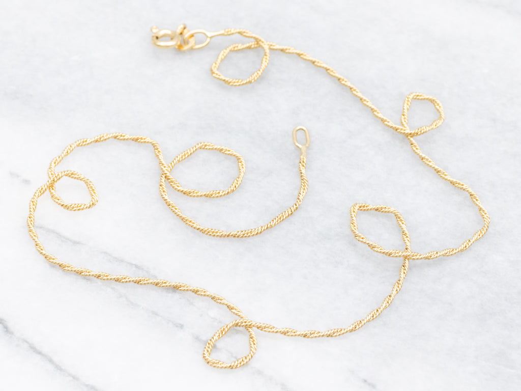 Italian 18-Karat Yellow Gold Woven Chain