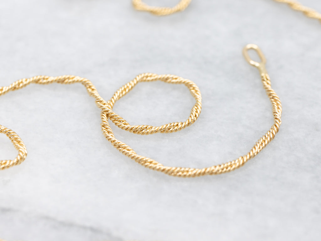 Italian 18-Karat Yellow Gold Woven Chain