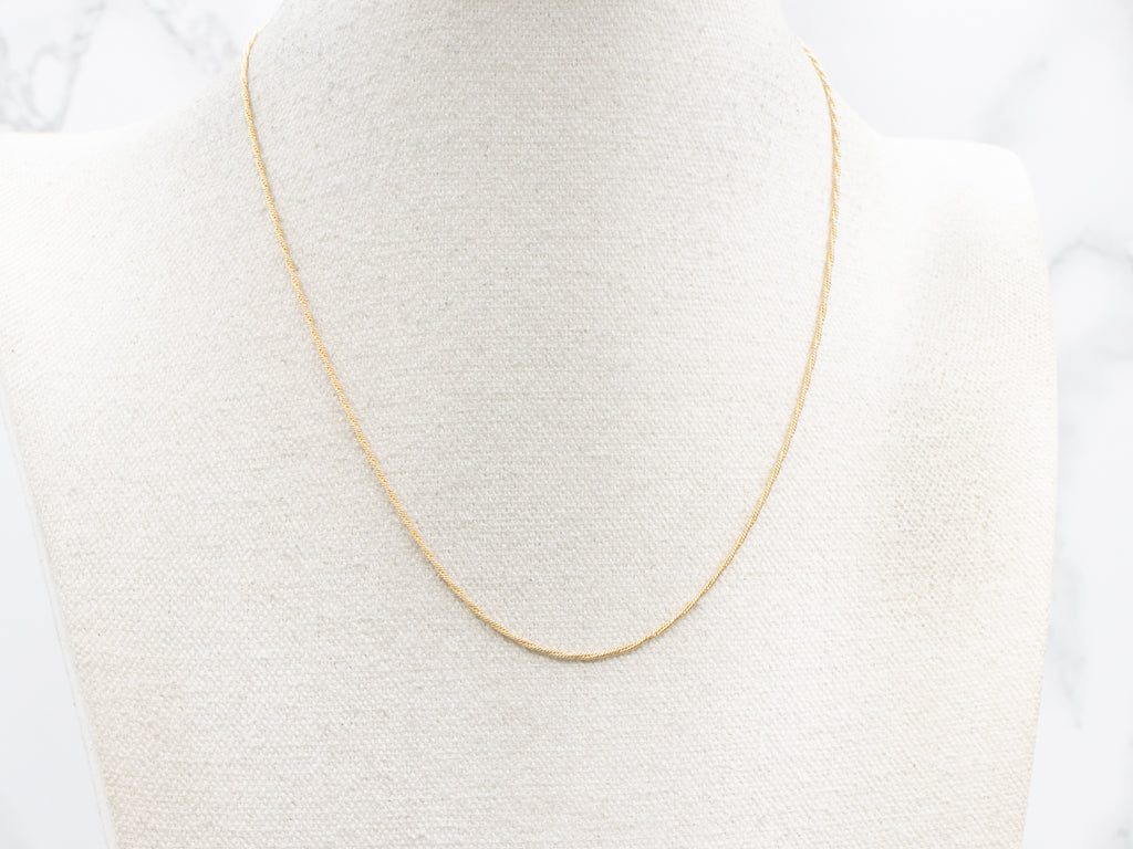 Italian 18-Karat Yellow Gold Woven Chain