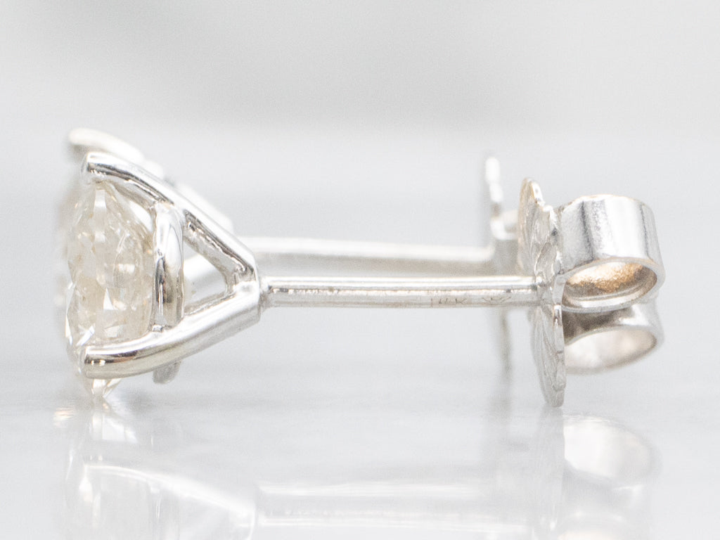 Diamond White Gold Martini Stud Earrings