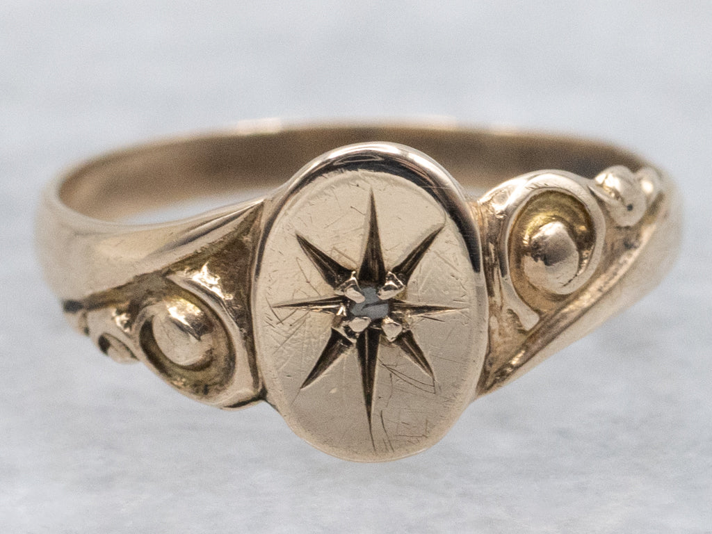 Victorian-Era Starburst Diamond Ring