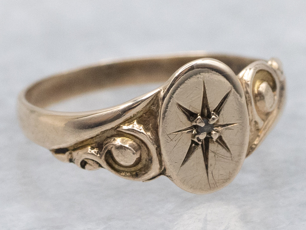 Victorian-Era Starburst Diamond Ring