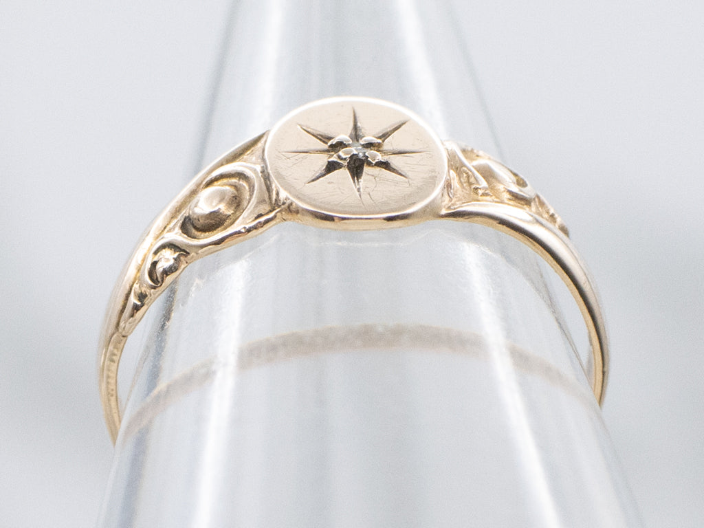 Victorian-Era Starburst Diamond Ring