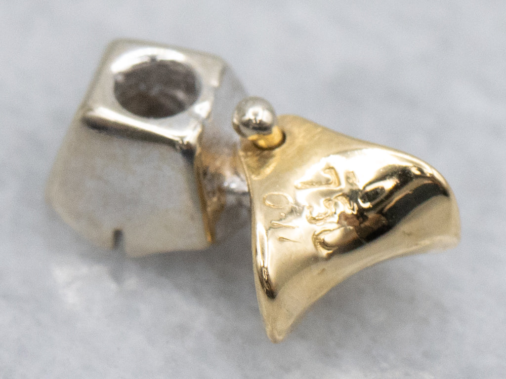 18-Karat Two-Tone Gold Hinged Diamond Pendant