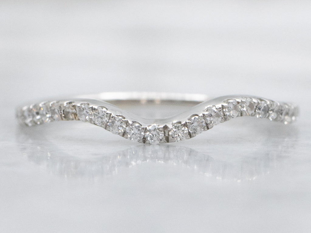 Platinum and Diamond Contour Band