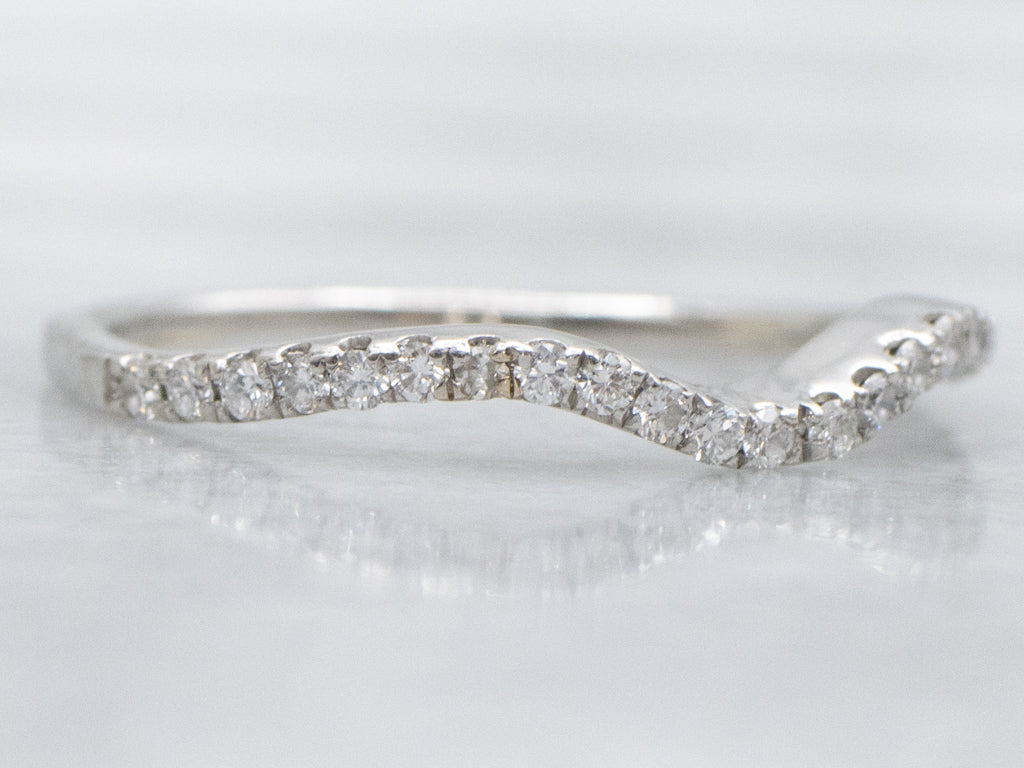Platinum and Diamond Contour Band