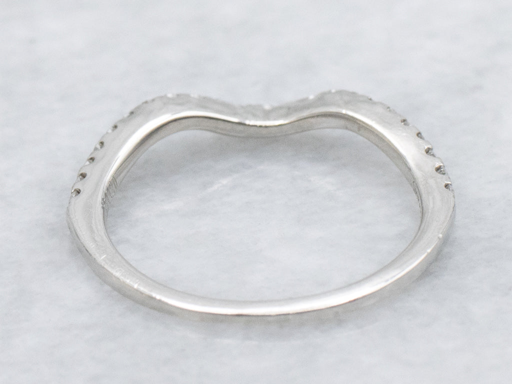 Platinum and Diamond Contour Band