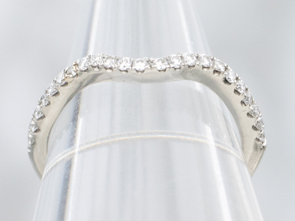 Platinum and Diamond Contour Band