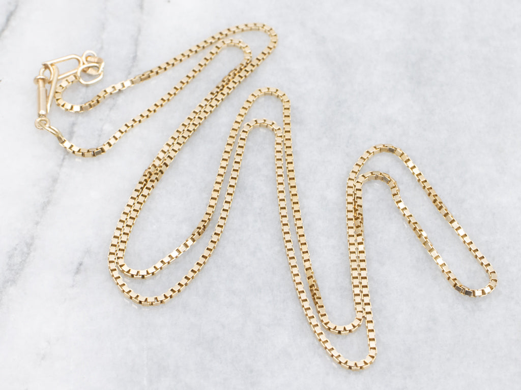Yellow Gold Italian Box-Link Chain