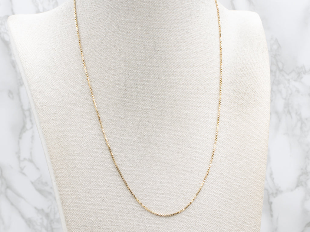 Yellow Gold Italian Box-Link Chain