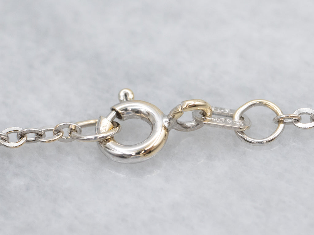 Italian Gold Sapphire and Diamond Pendant Necklace