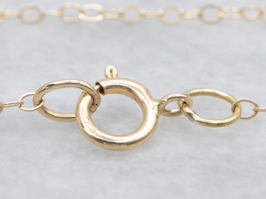 Gold Delicate Oval-Link Cable Chain