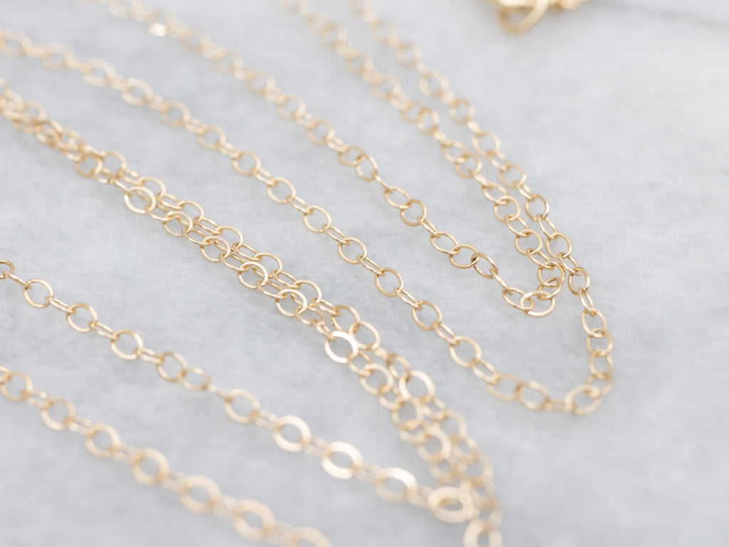 Gold Delicate Oval-Link Cable Chain