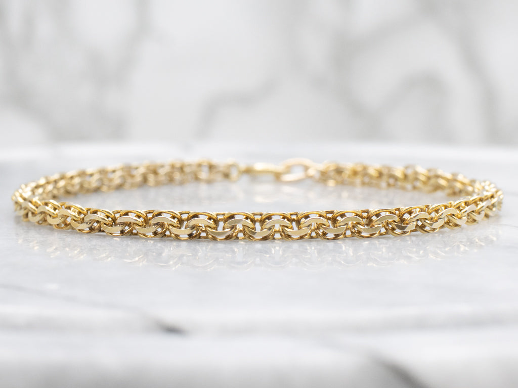 Yellow Gold Double Rolo-Link Bracelet