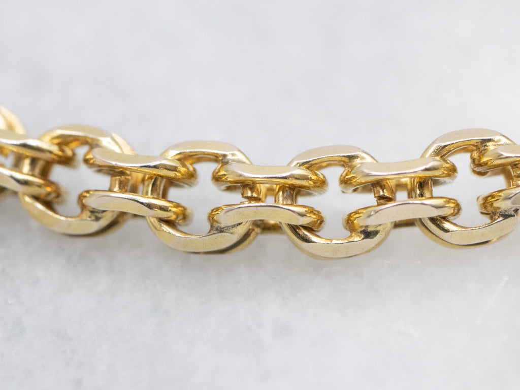 Yellow Gold Double Rolo-Link Bracelet