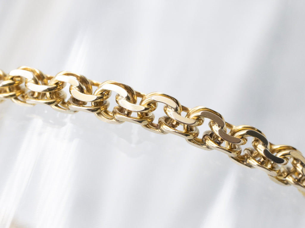 Yellow Gold Double Rolo-Link Bracelet