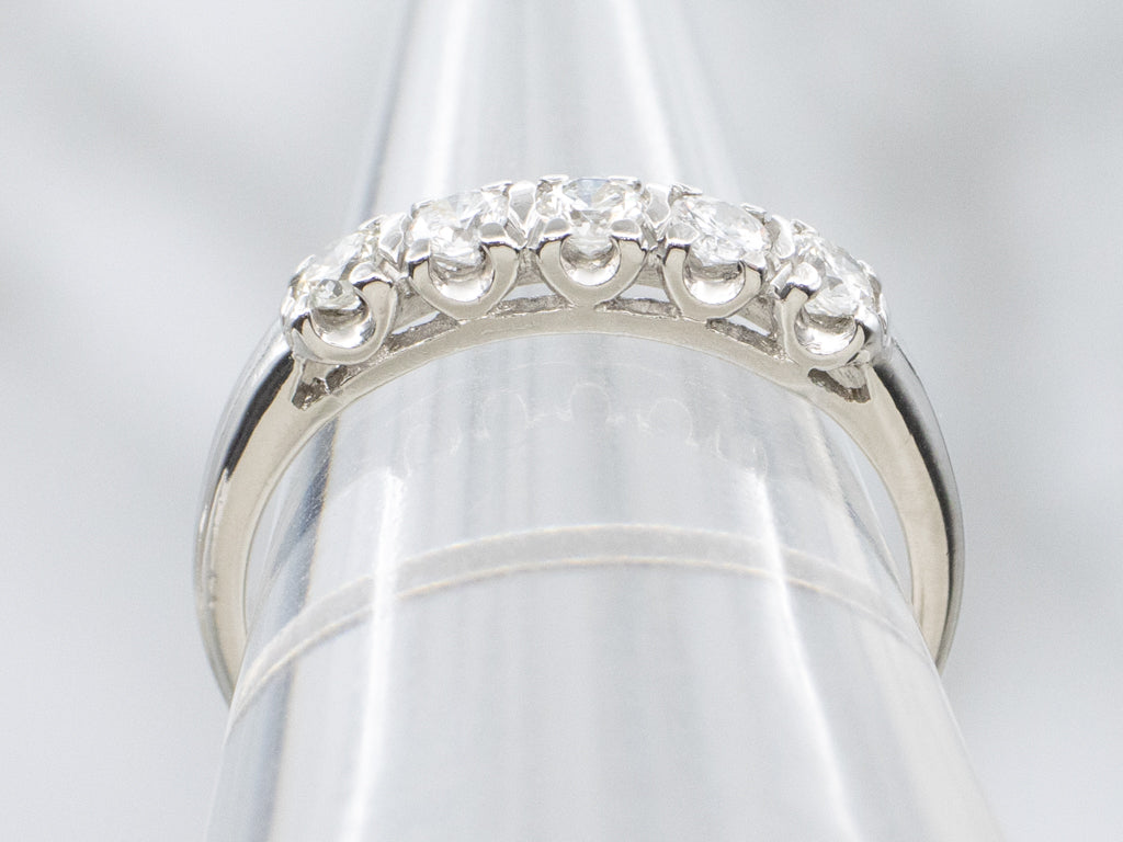 Platinum Five-Diamond Wedding Band