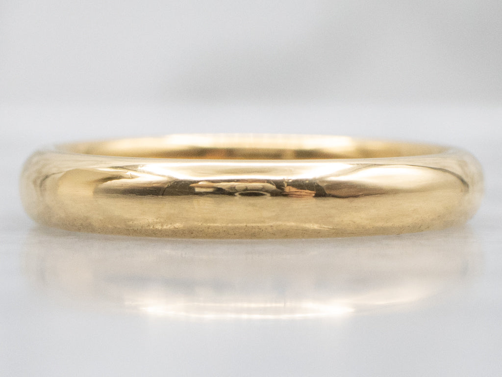 High 22-Karat Yellow Gold Wedding Band