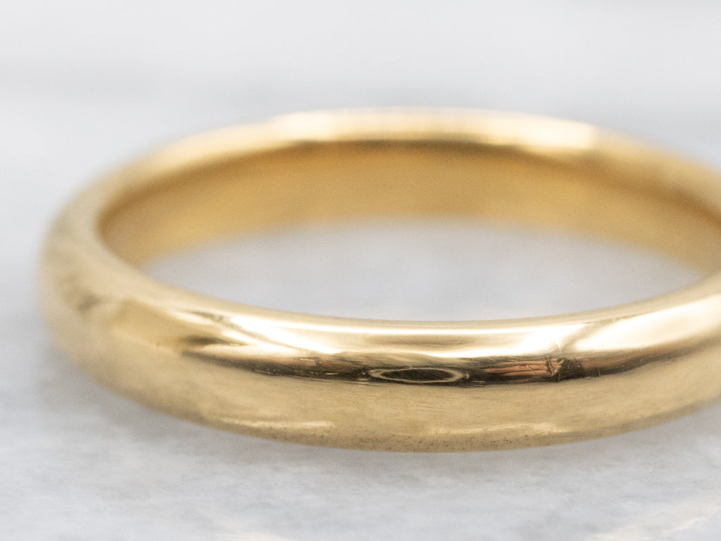 High 22-Karat Yellow Gold Wedding Band