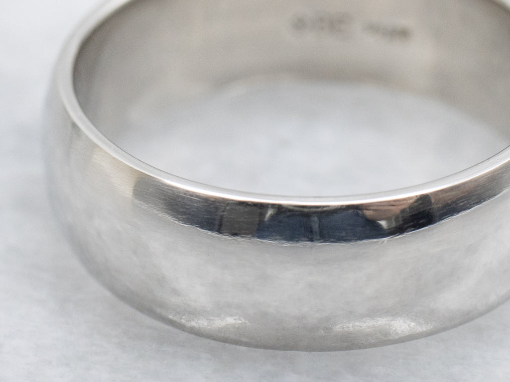 Wide Unisex Platinum Band